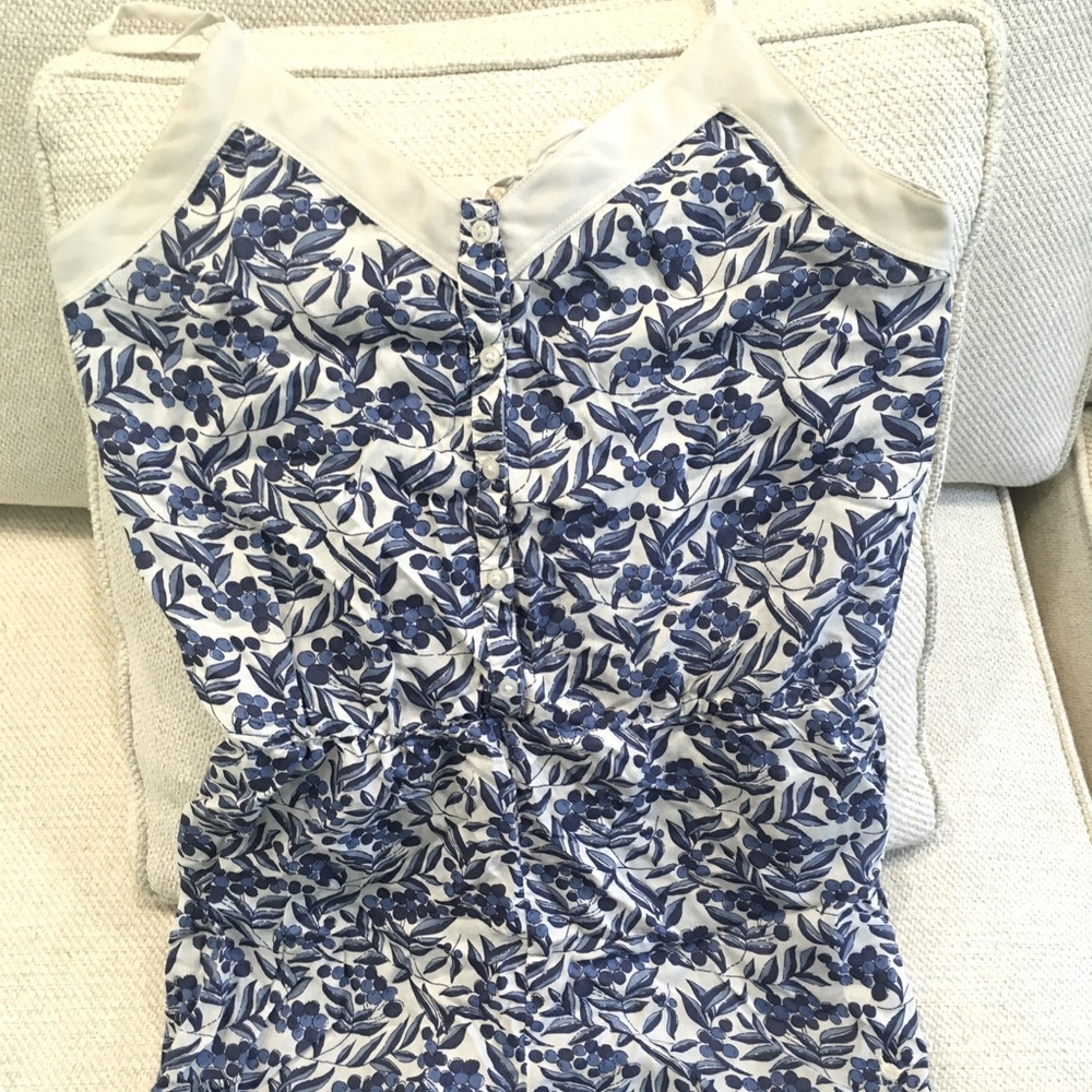 Jack Wills Blueberry Print Romper, Size 2